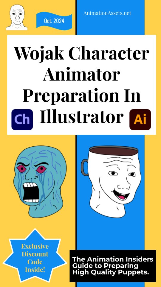 Wojak Character Animator Preparation In Illustrator Ebook product image (1)