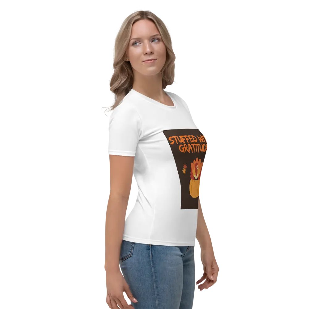 🦃🍁 THANKSGIVING FUNNY TEES 4 U FOR WOMEN - “Stuffed with Gratitude.” product image (4)