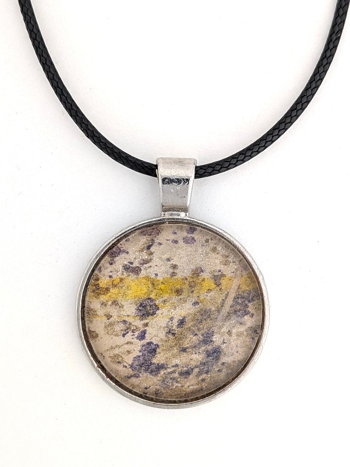 Autumn Echo Abstract Art Glass Cabochon Pendant 4 product image (1)