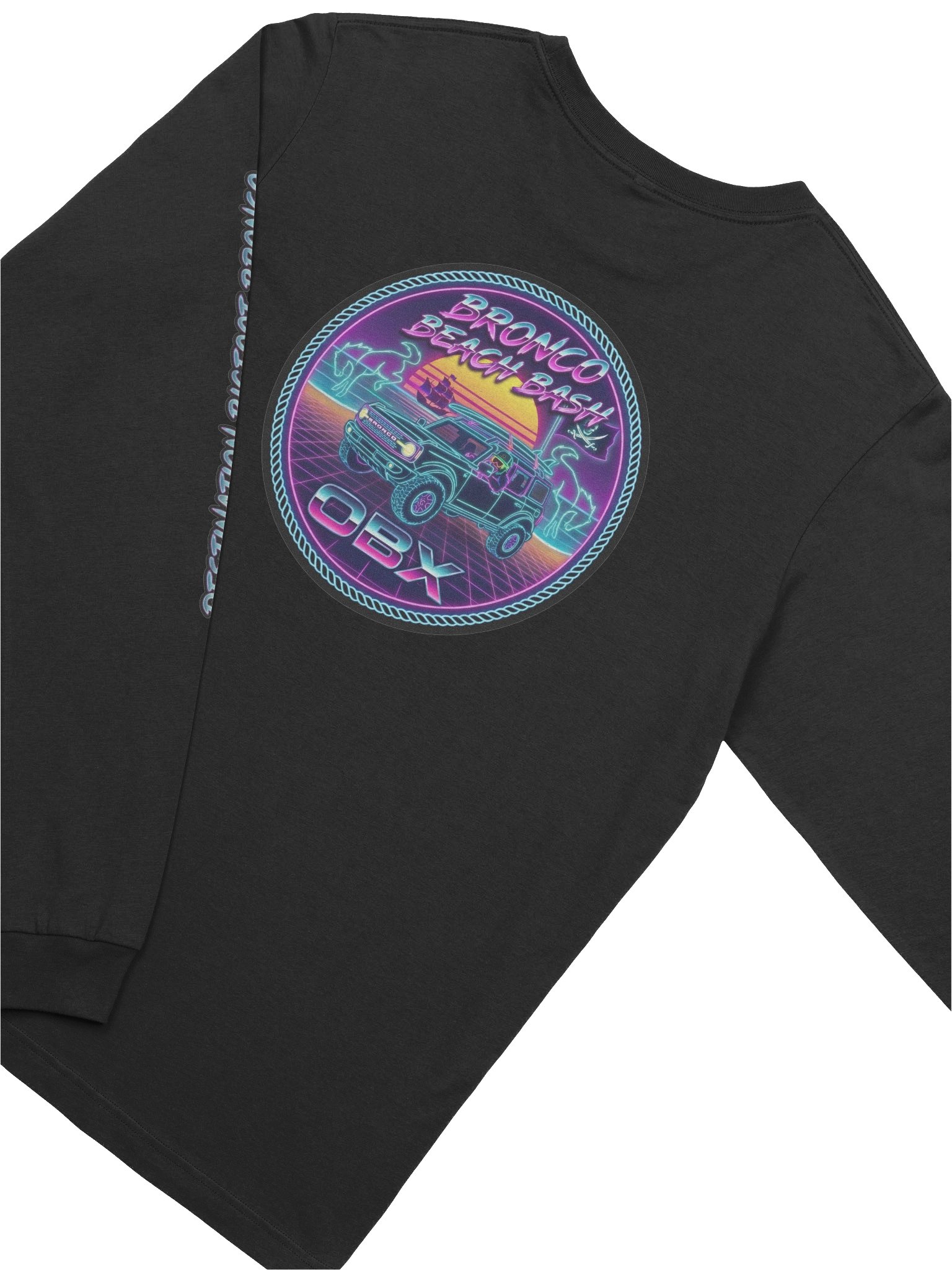 2026 Bronco Beach Bash OBX / Destination Bigfoot Bronco Collab Long Sleeve Bella+Canvas Supersoft T-Shirt (Multiple Colors Available) product image (6)