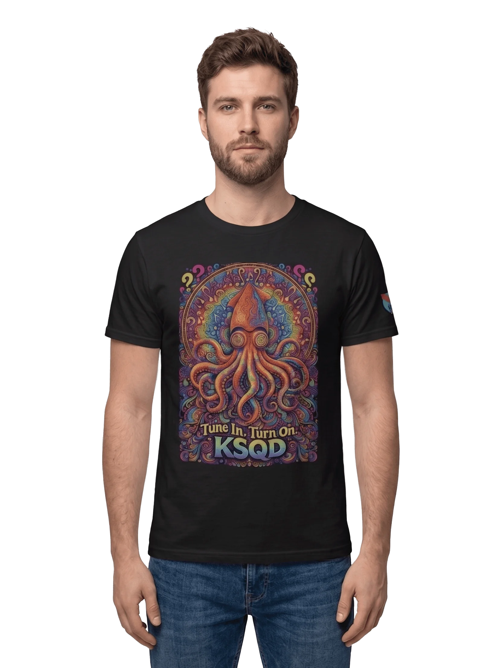 KSQD “Tune In. Turn On.” Psychedelic Squid Tee (Relax Fit) product image (2)