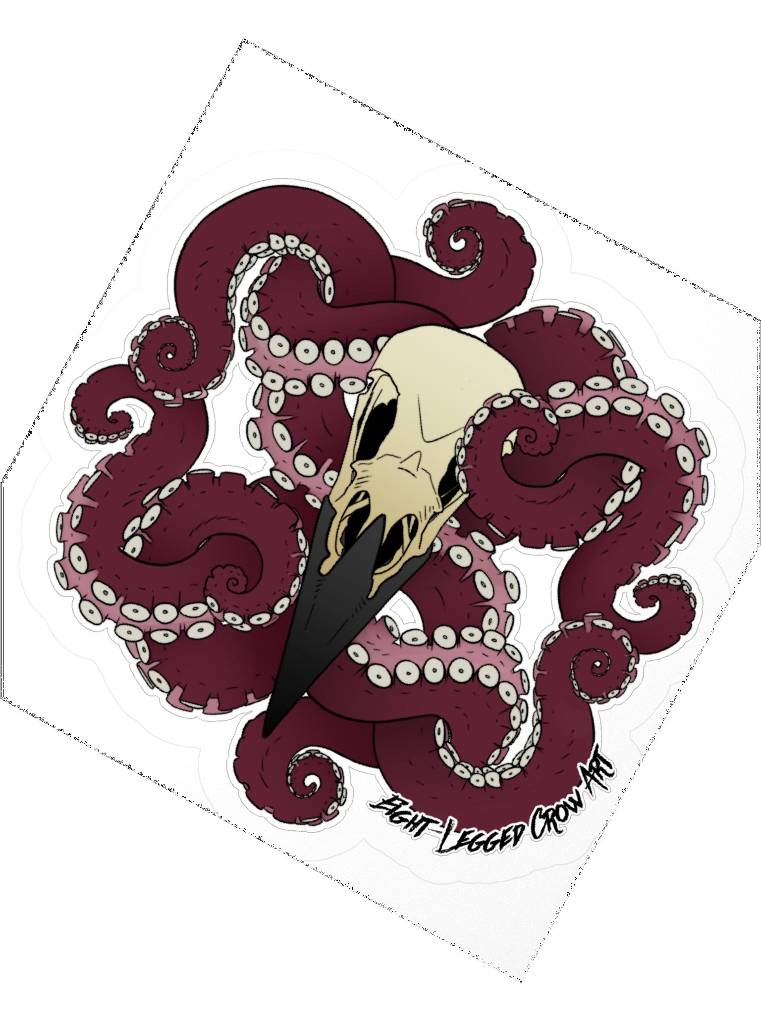 Eight-Legged Crow Art Logo Kiss Cut Stickers product image (6)