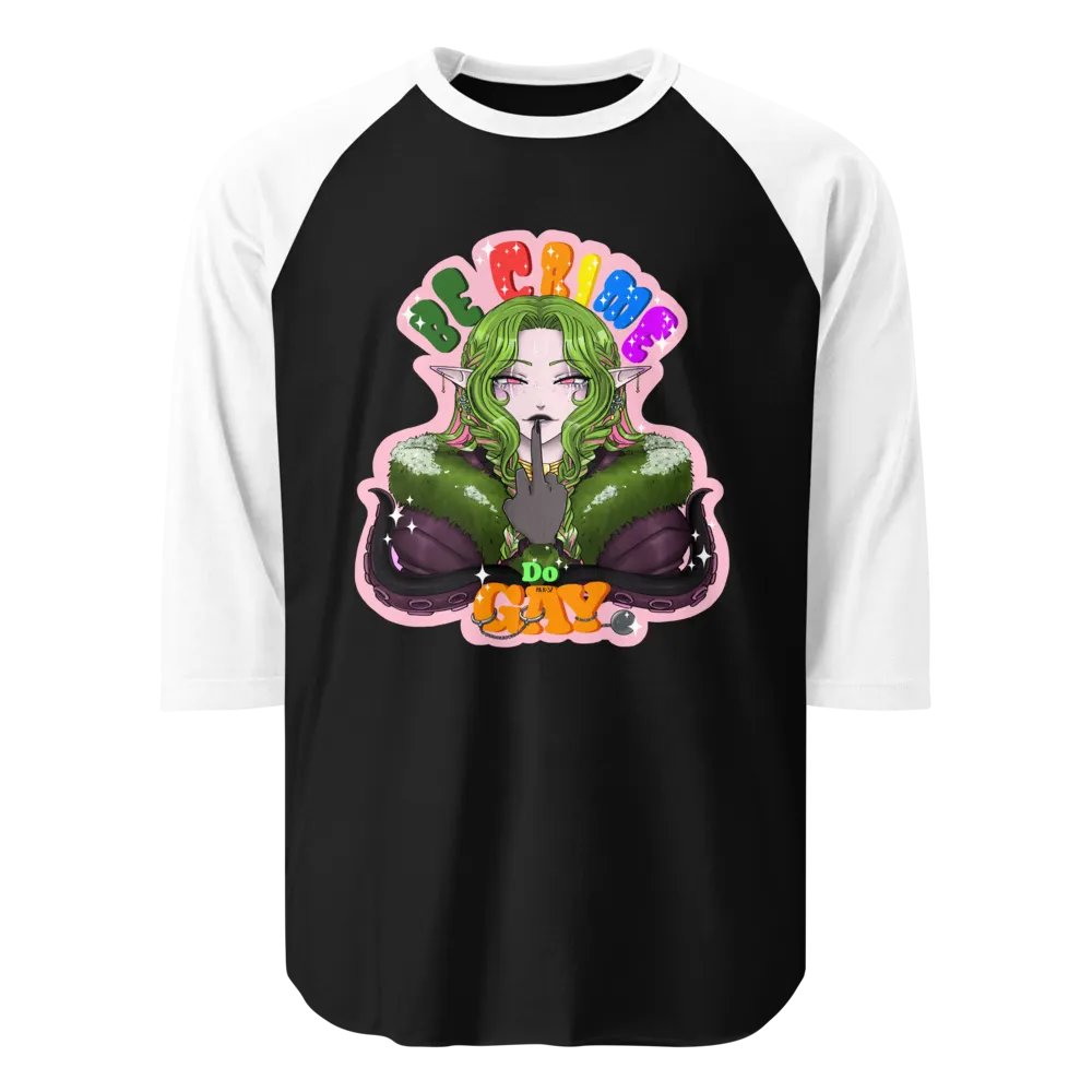 Be Crime Do Gay Raglan Tee product image (1)