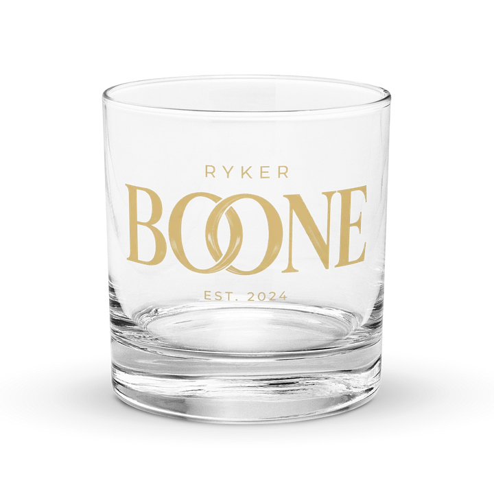 Ryker Boone "September Turns Gold" Rocks Glass (Gold Logo) product image (1)