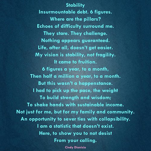 When @finsavvylatina asked me to write a poem about her experience, I felt it would be a challenge because I normally write a...
