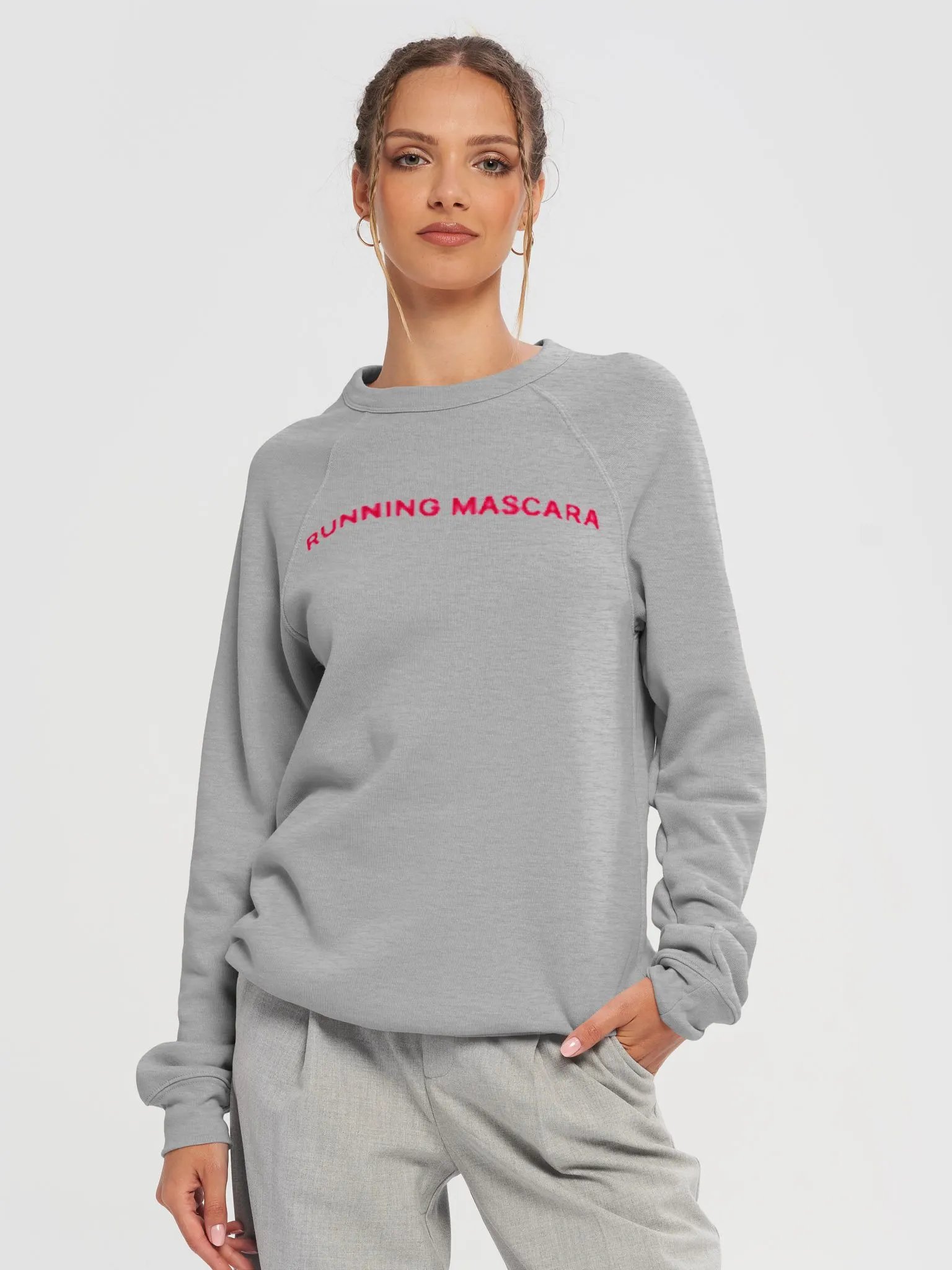 RUNNING MASCARA V2 Raglan Unisex Sweatshirt product image (17)