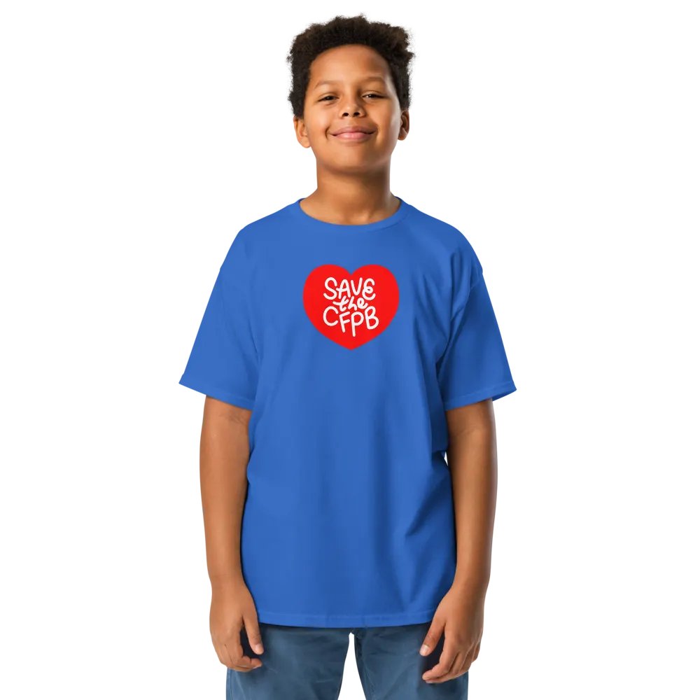 Save the CFPB Youth T-shirt (Red heart) product image (1)