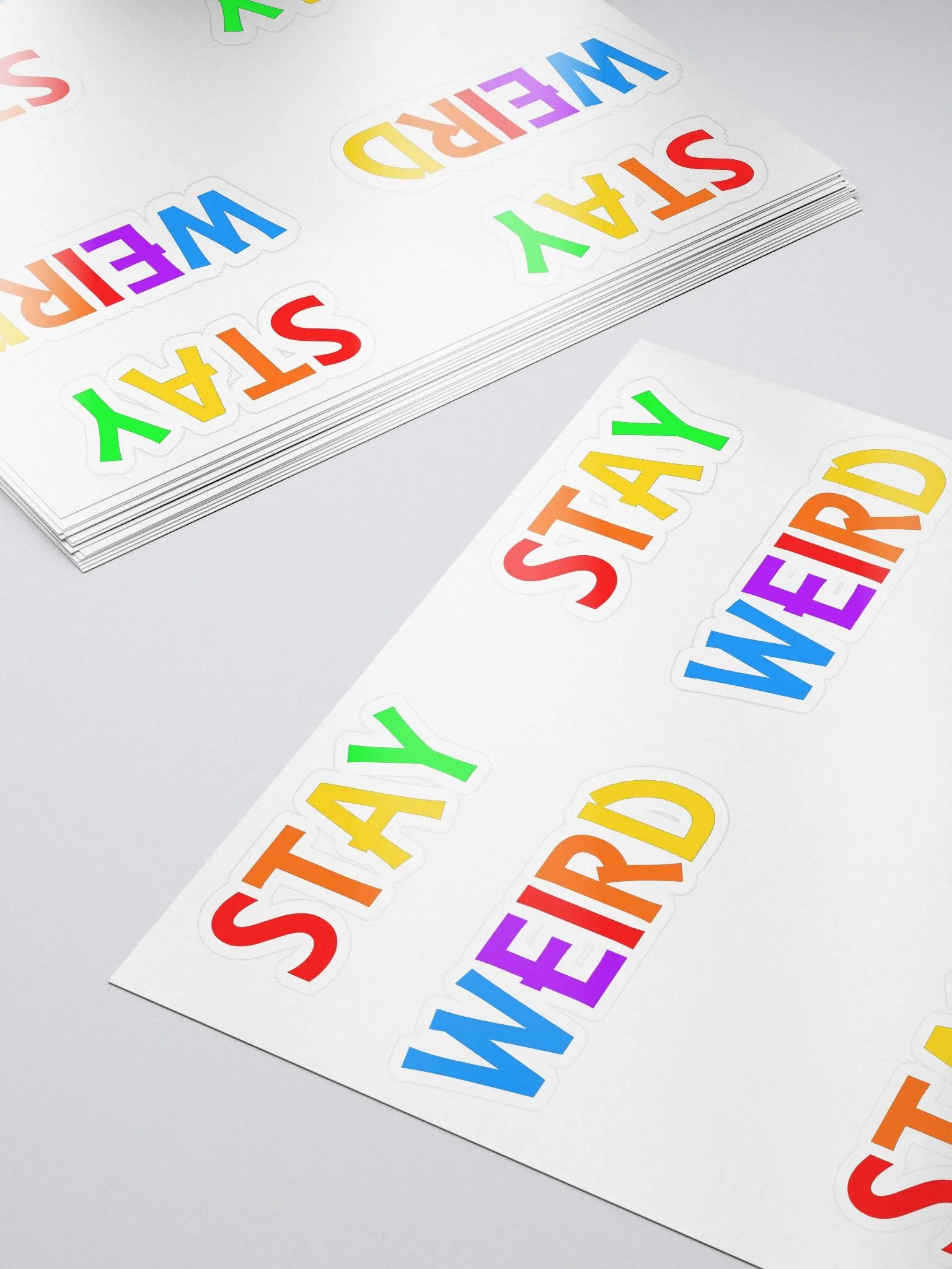 Stay Weird Rainbow - Kiss Cut Stickers product image (5)