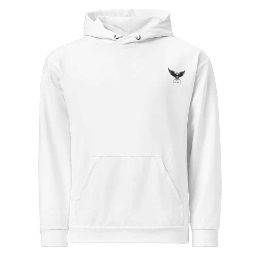 Eagle Brand Recycled Unisex Hoodie with Majestic Eagle Design - White product image (1)