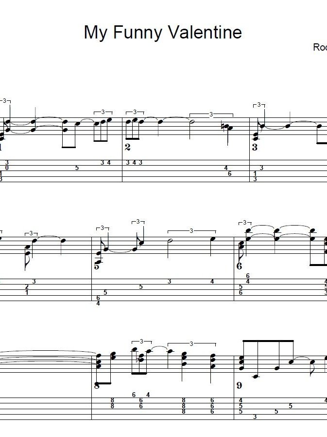 My funny Valentine - Guitar sheet music product image (1)