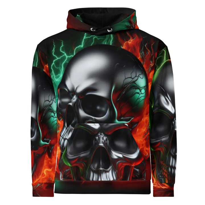 All-Over Print - Unisex Skull Hoodie #15 product image (1)
