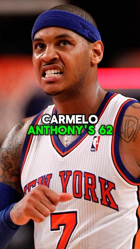 Melo’s 62 might not be safe much longer… 👀

Brunson has already reached 61. KAT’s career high is exactly 62. But the biggest ...