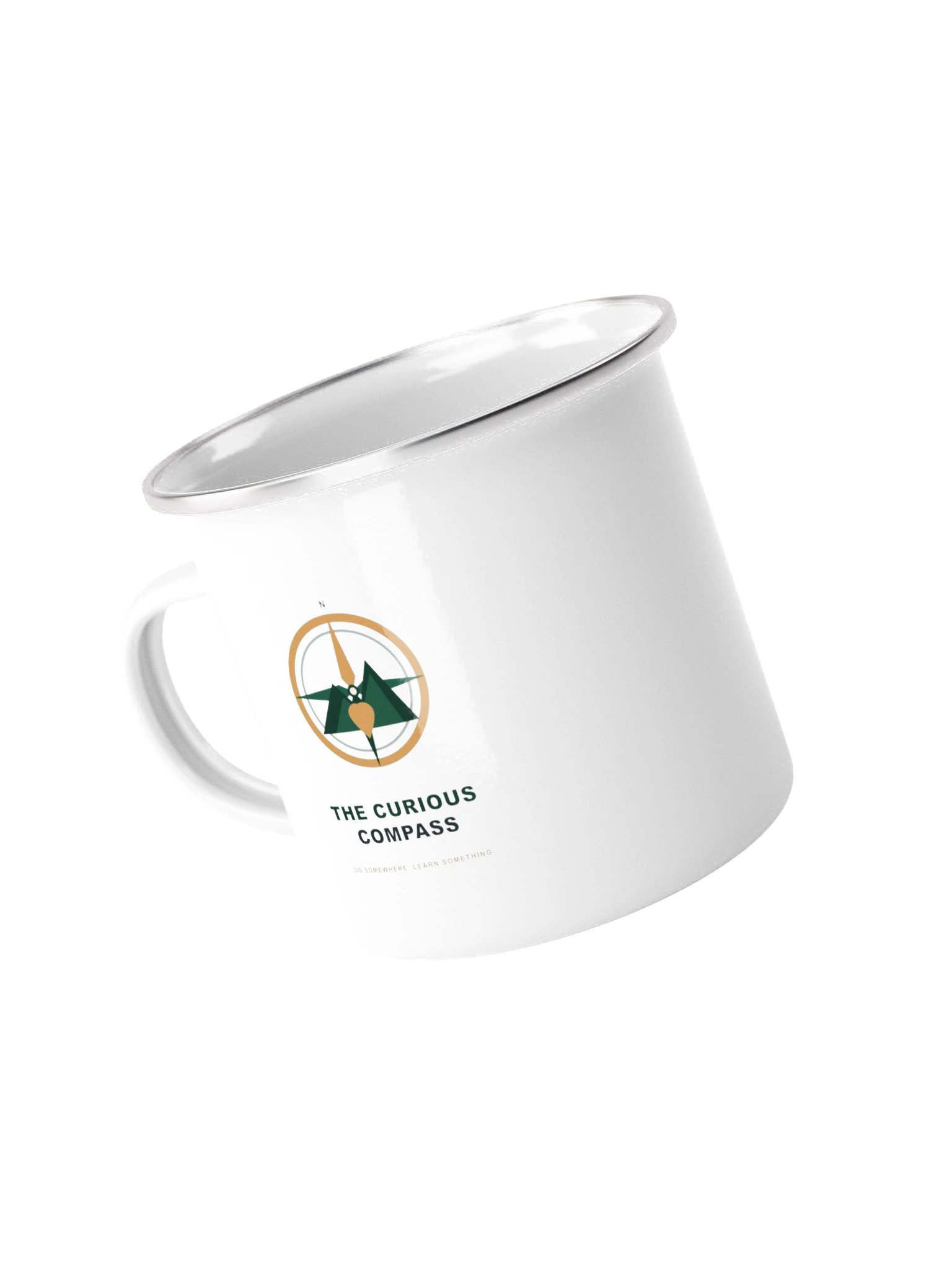 Curious Compass Enamel Camping Mug — 12 oz product image (2)
