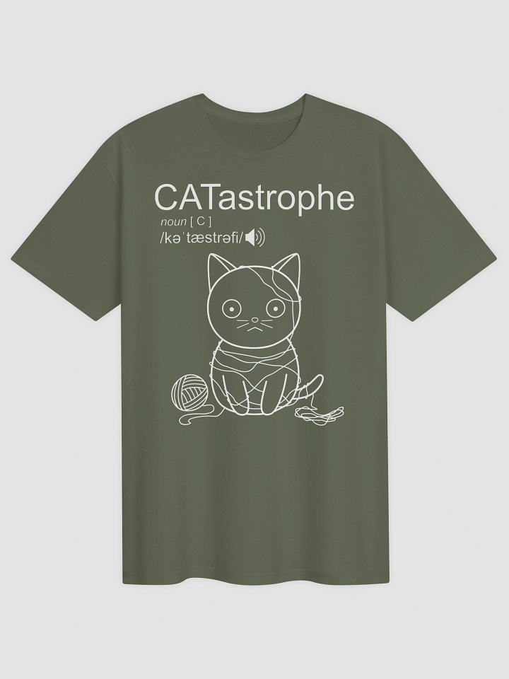 CATastrophe (Cat with Yarn - White Print) - Unisex Adult Super Soft Lightweight T-shirt product image (13)