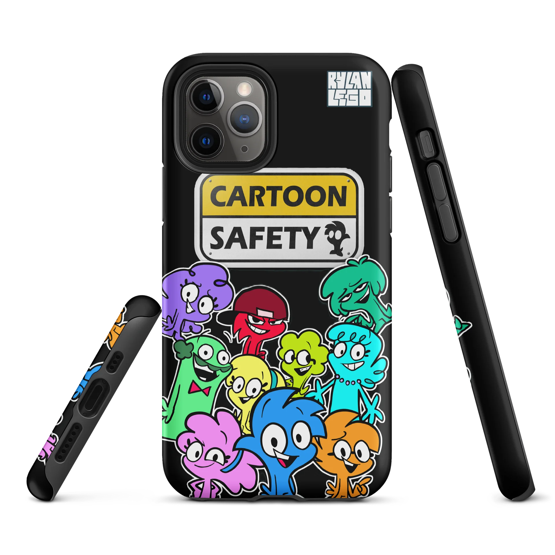 Cartoon Safety - Black iPhone® Tough Case product image (1)