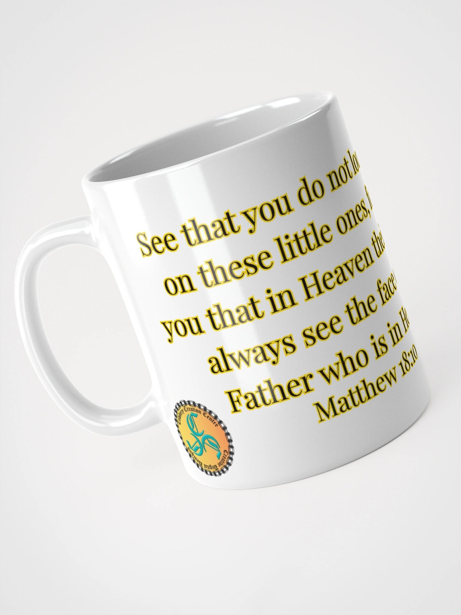 Angels Watch Over Them (Male) Glossy White Mug product image (3)