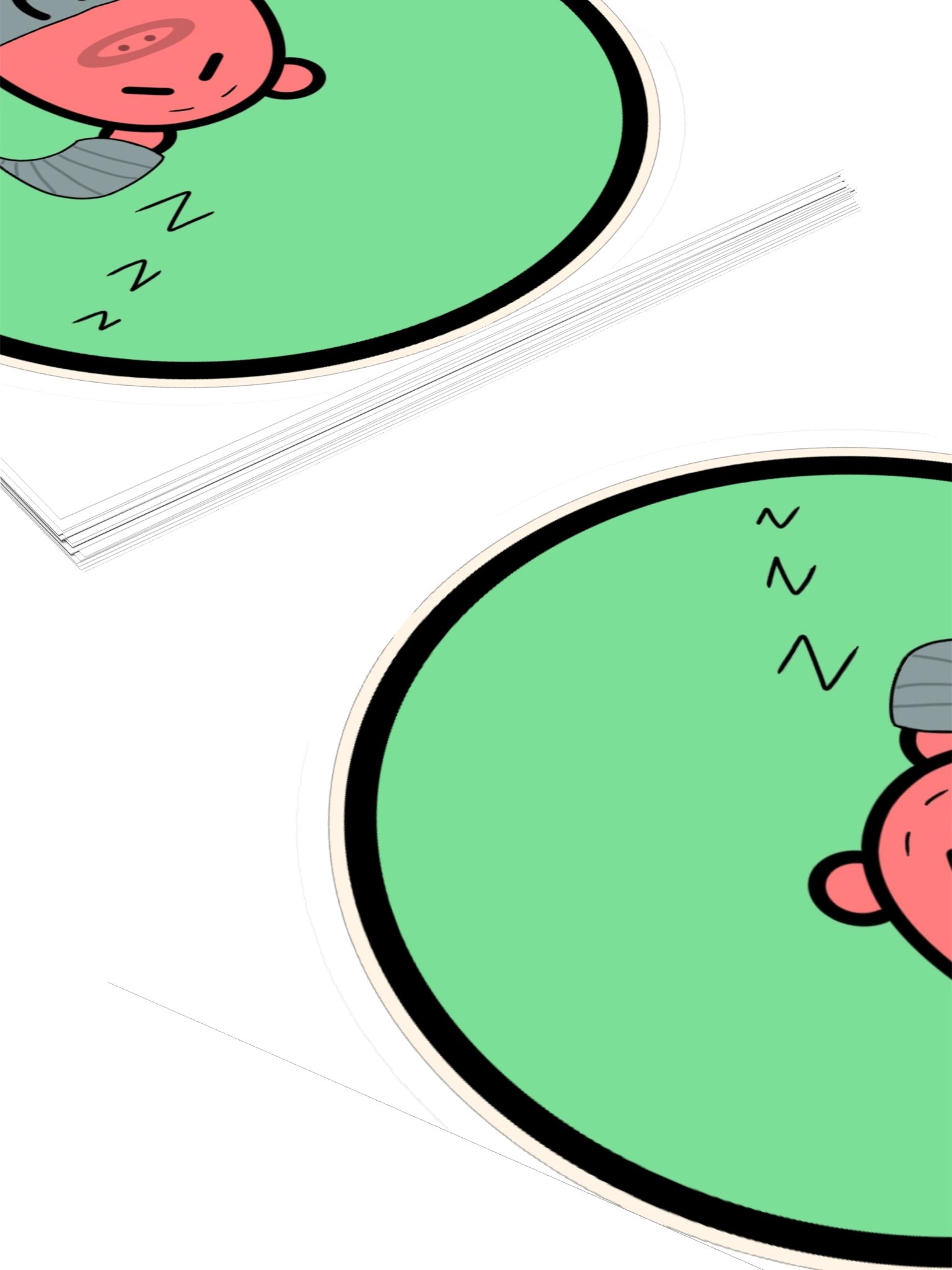 Sleepy Pig Sticker product image (13)