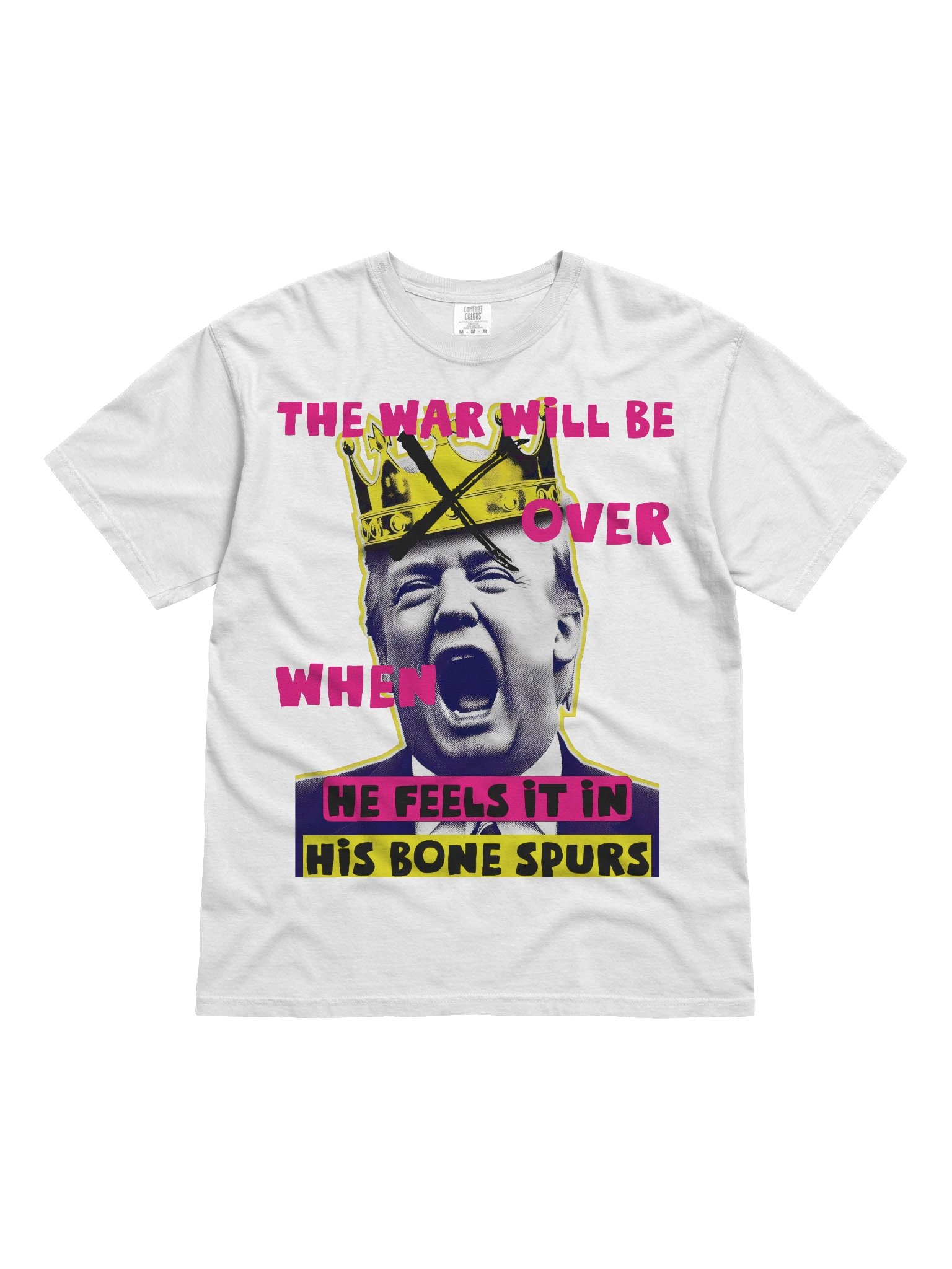 When He Feels It In His Bone Spurs No War Anti Trump T Shirt product image (60)