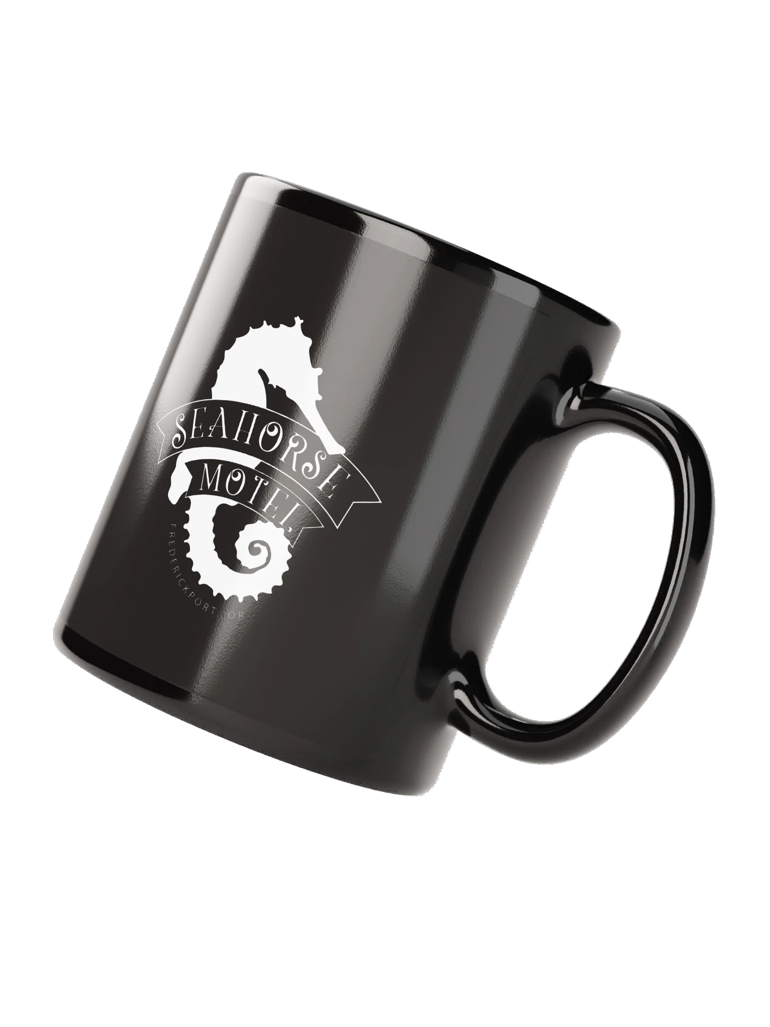 Seahorse Motel Black Coffee Mug product image (8)