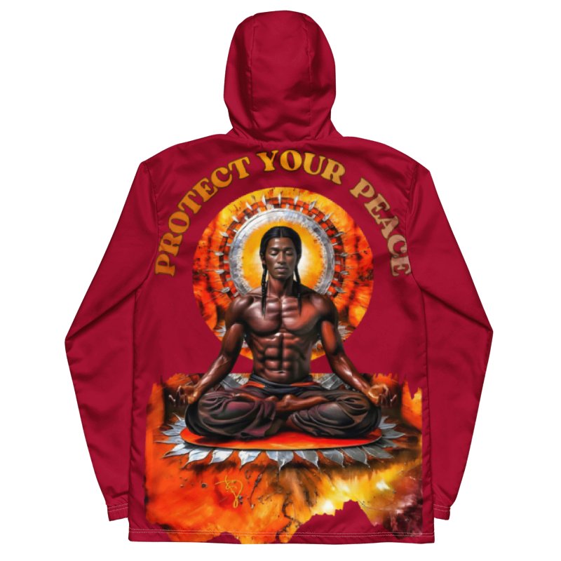 Crimson Protect Your Peace Painted Windbreaker product image (3)
