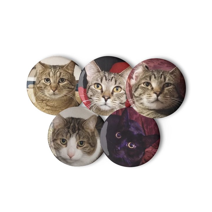 Cat Pictures || Set of Pin Buttons product image (2)