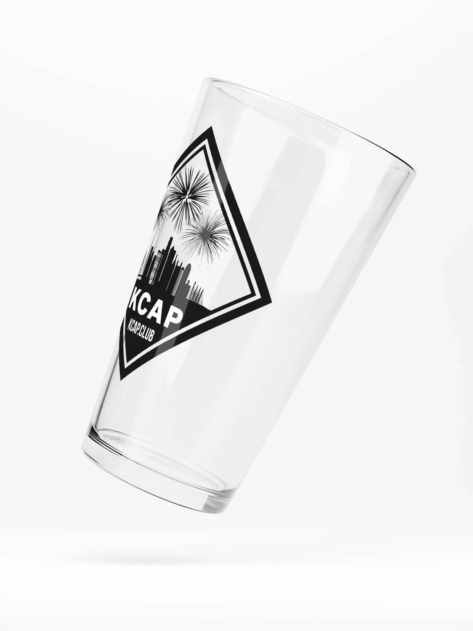 Clear Pint Glass = Black Logo product image (5)