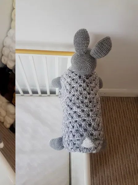 Woodland Bunny Baby Blanket Crochet Pattern - Pram Toy Security Blanket PDF - Crafting Happiness product image (6)