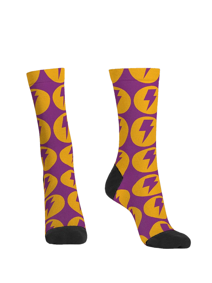 Cinema Shock Bolt Logo Recycled Crew Socks product image (2)