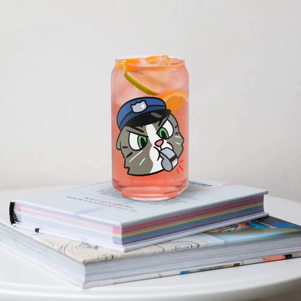 Officer Kitty Cat Can-Shaped Glass product image (34)
