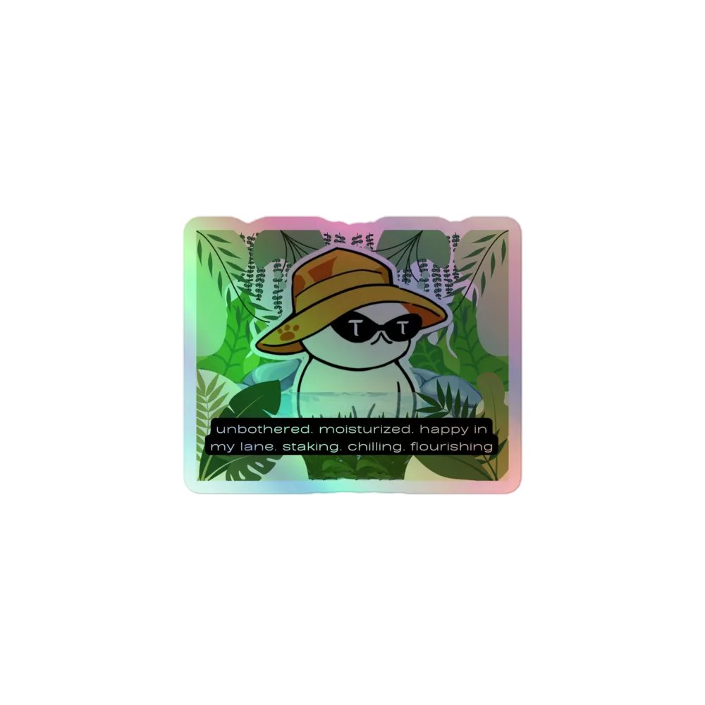 Unbothered Holographic Sticker product image (1)