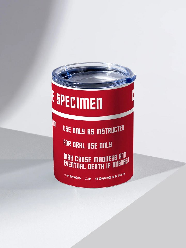 Ceti Eel Caution Label steel tumbler product image (2)