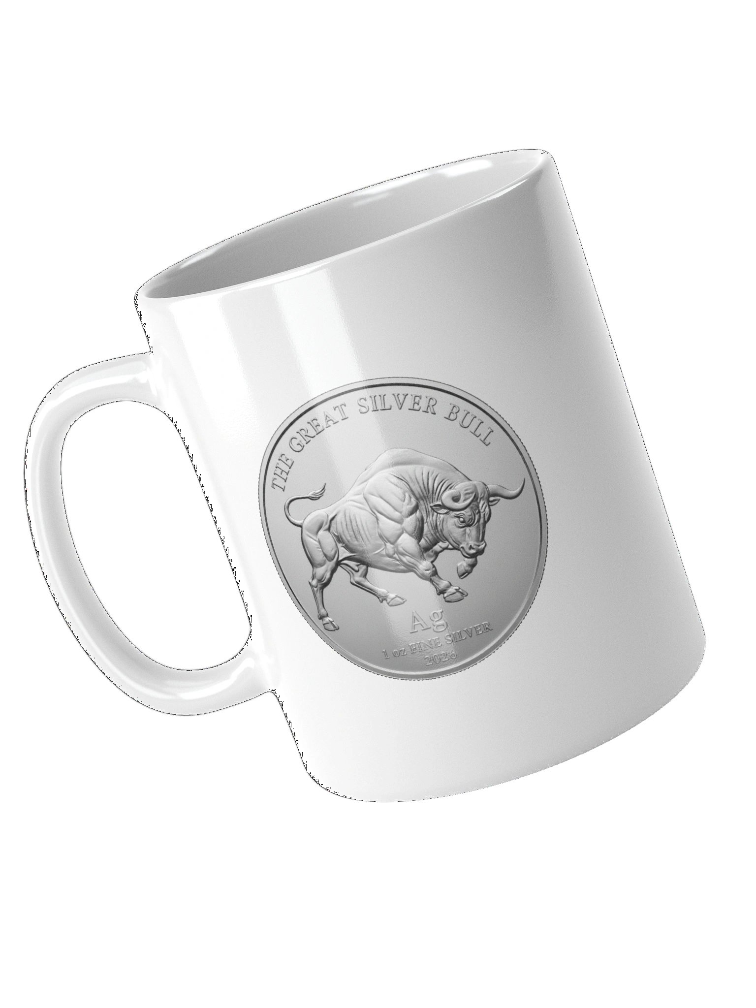 The Great Silver Bull Coin Mug product image (11)