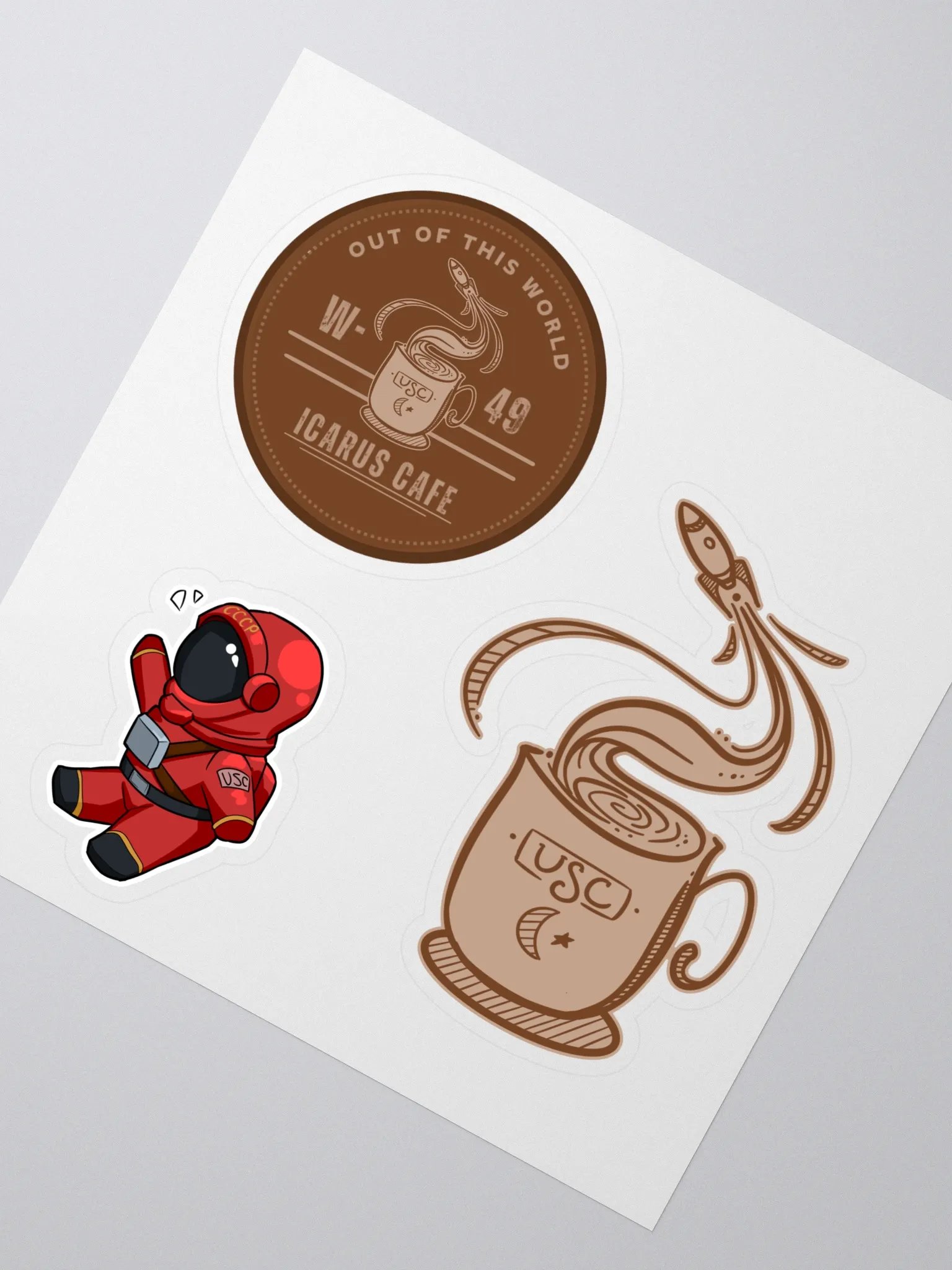 Icarus Cafe Stickers product image (2)