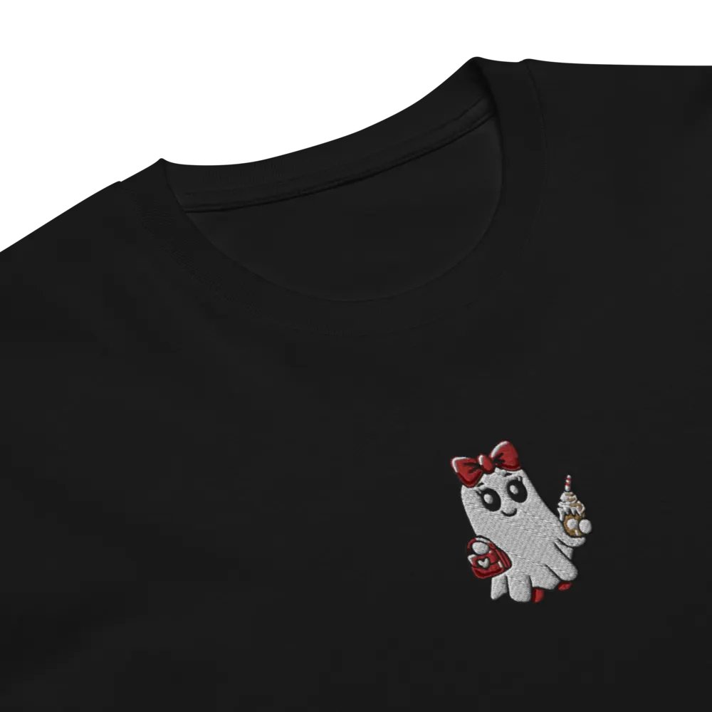 Stylish Ghost Embroidered Premium Cotton Regular Fit T-Shirt product image (3)