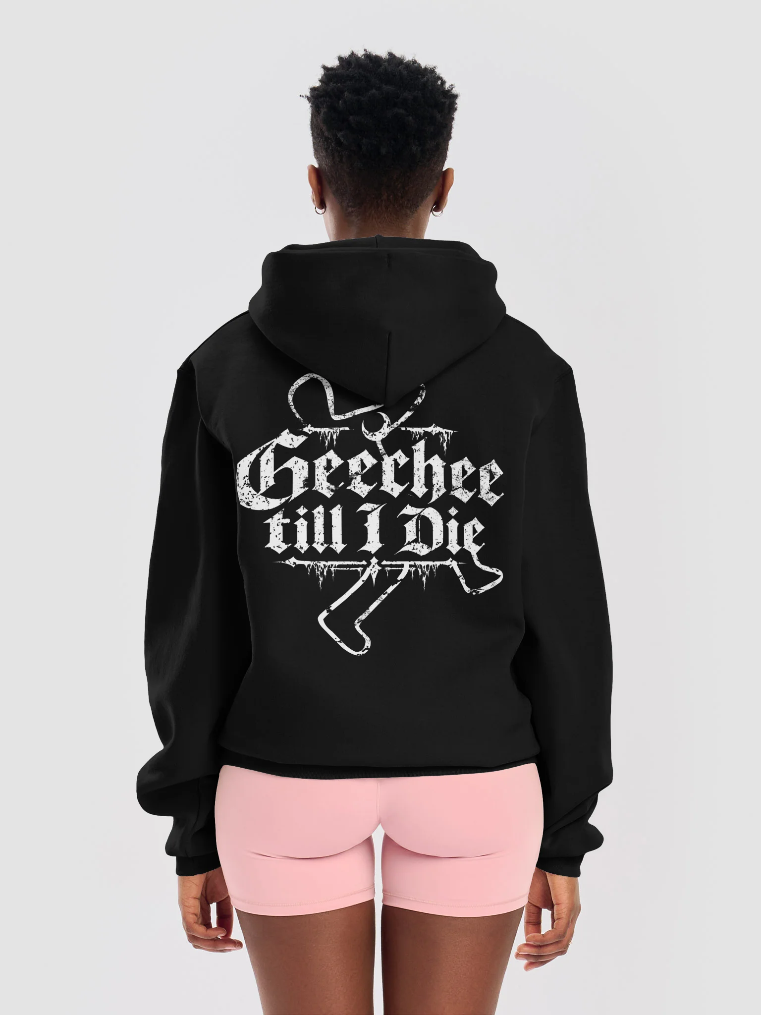Geechee Not For Sale Minimal Black Champion Hoodie product image (5)