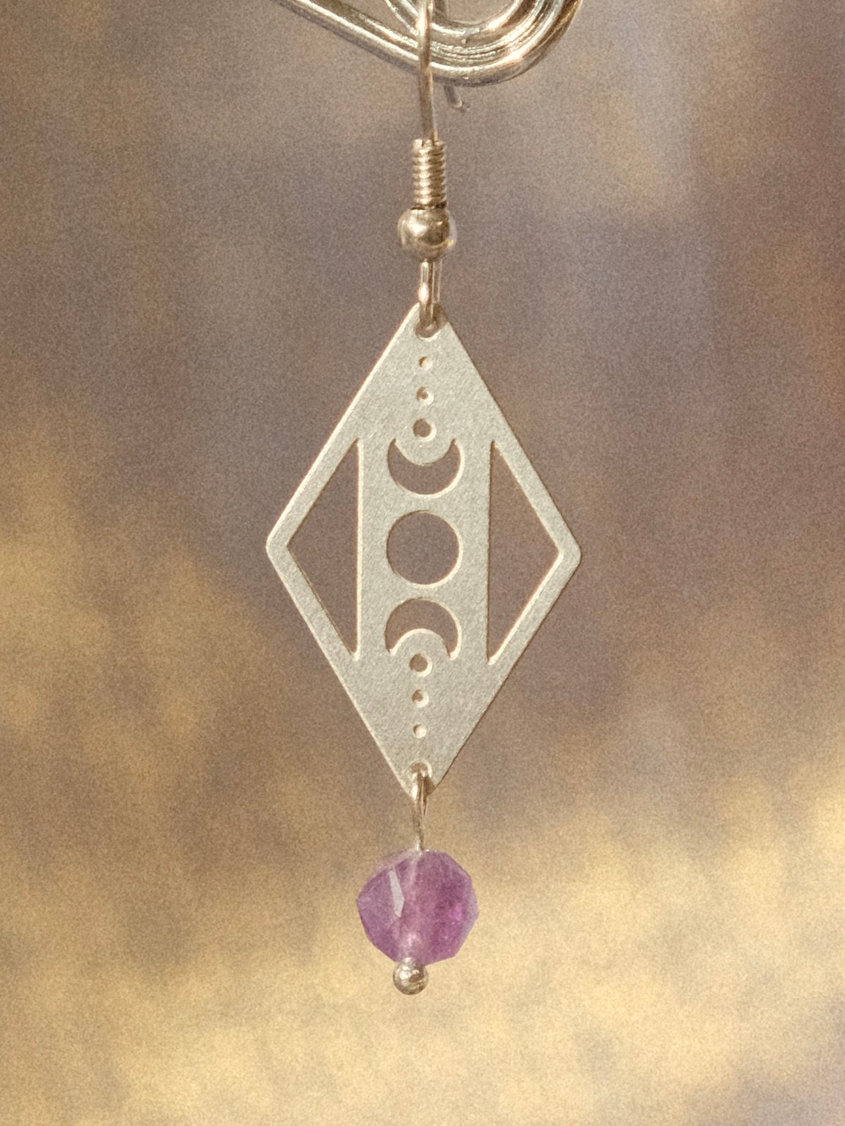 Amethyst Moon Phases Earrings product image (4)