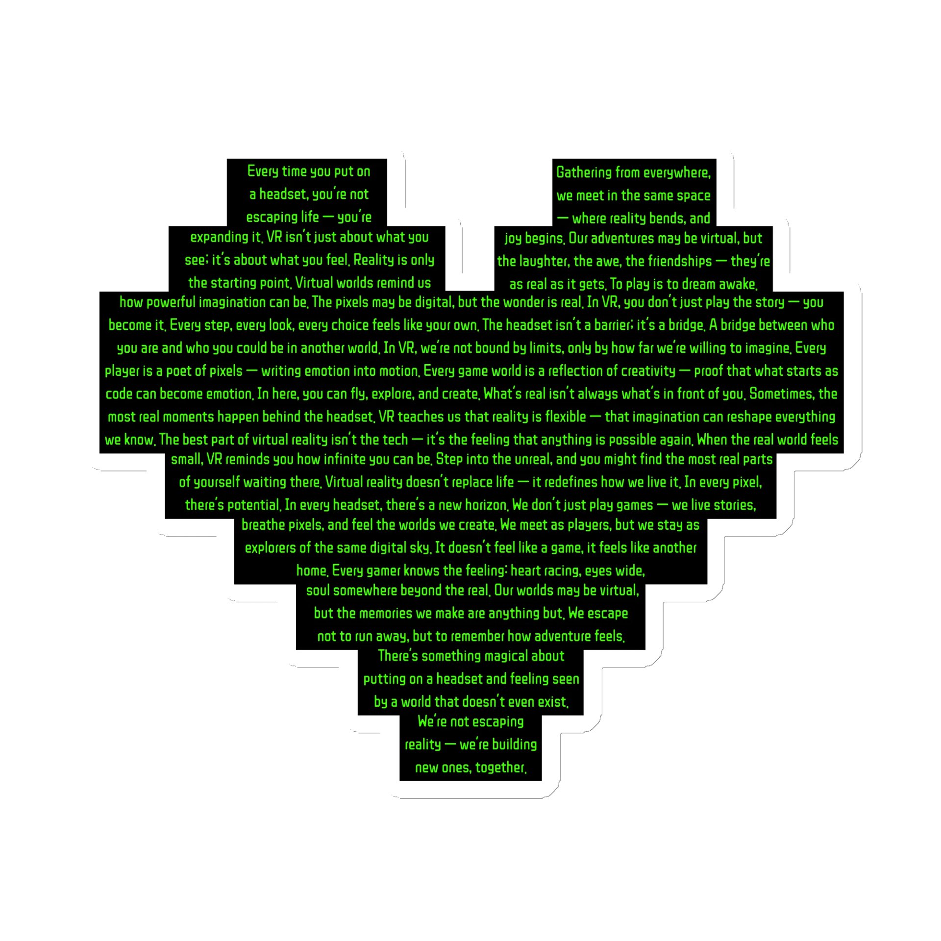 We Love VR Magnet Pixel Heart Die-Cut Magnet product image (1)