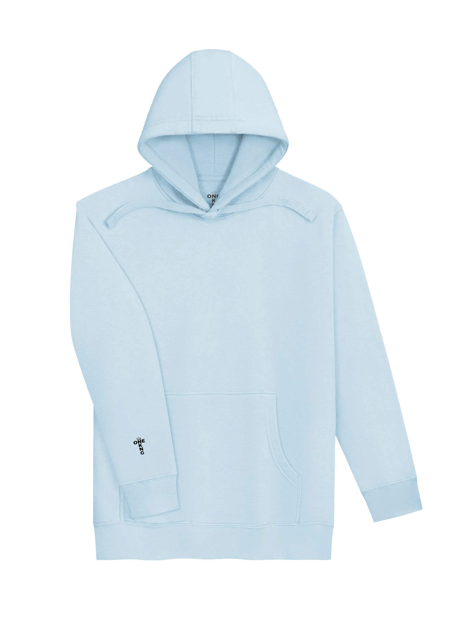 ONE KING Rooted II Premium Soft Blend Hoodie with embroidered sleeve logo black print product image (3)