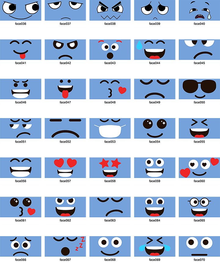 Individual Blue Faces product image (2)