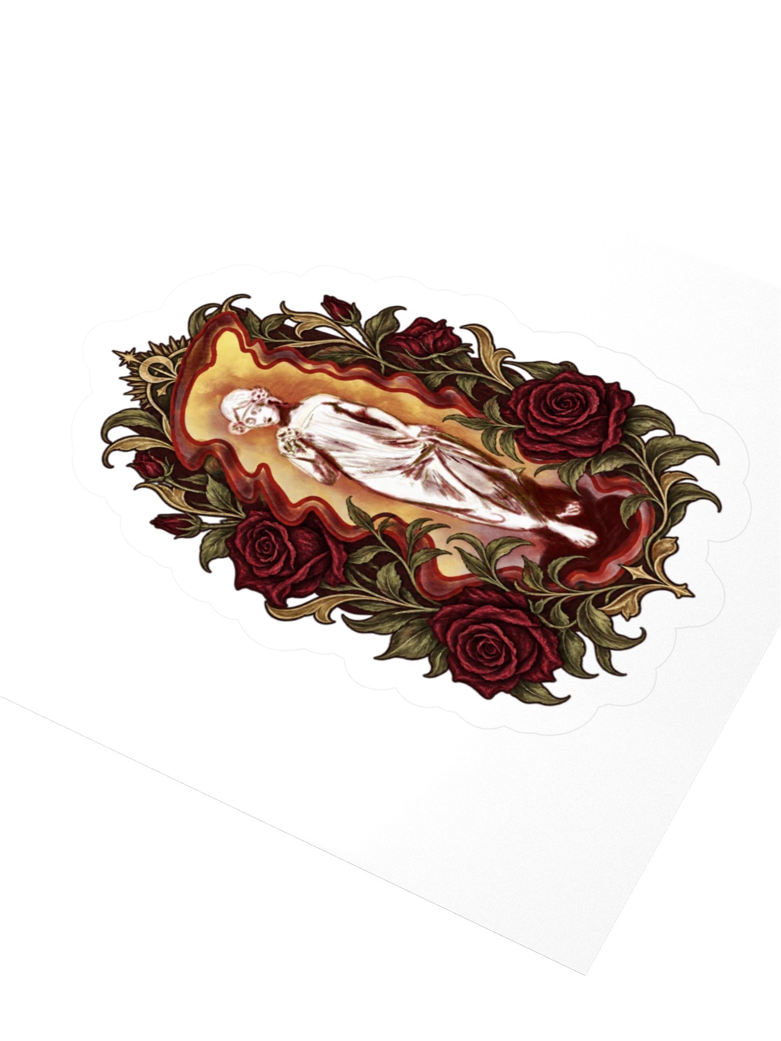 Gothic Rose Statue Kiss Cut Sticker product image (9)
