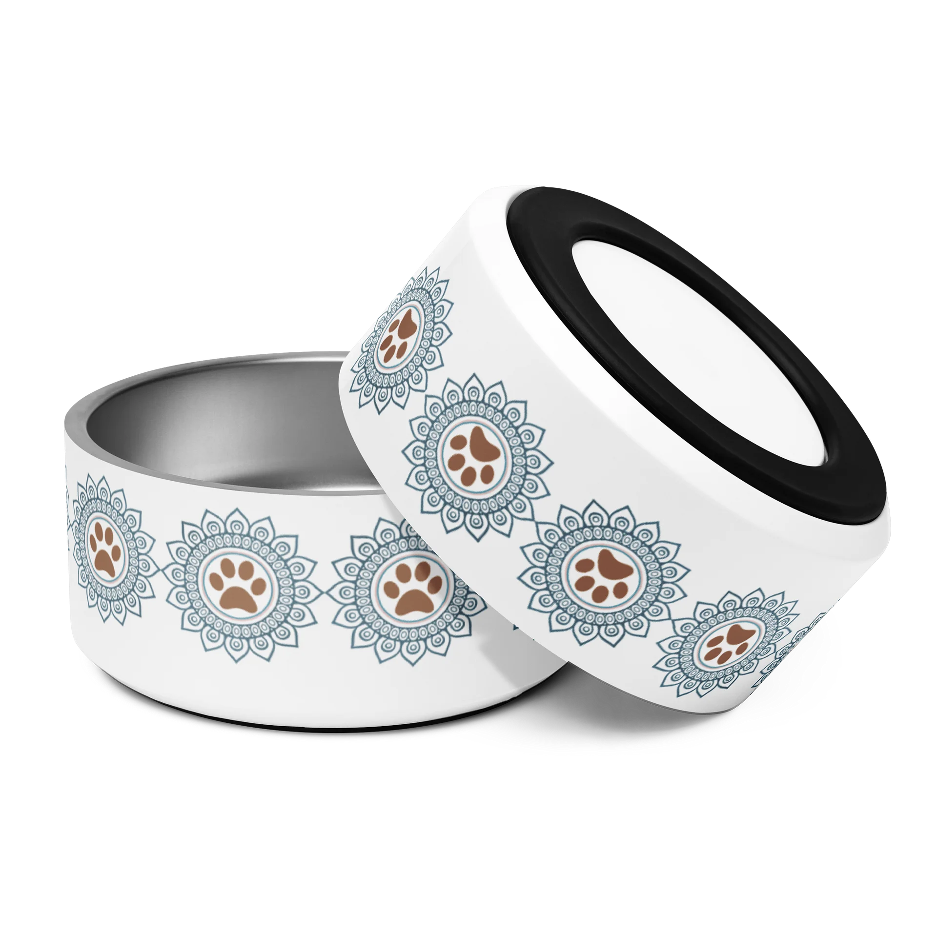 Yogi Warriors Mandala Paw Print Pet Bowl - 32 oz product image (3)