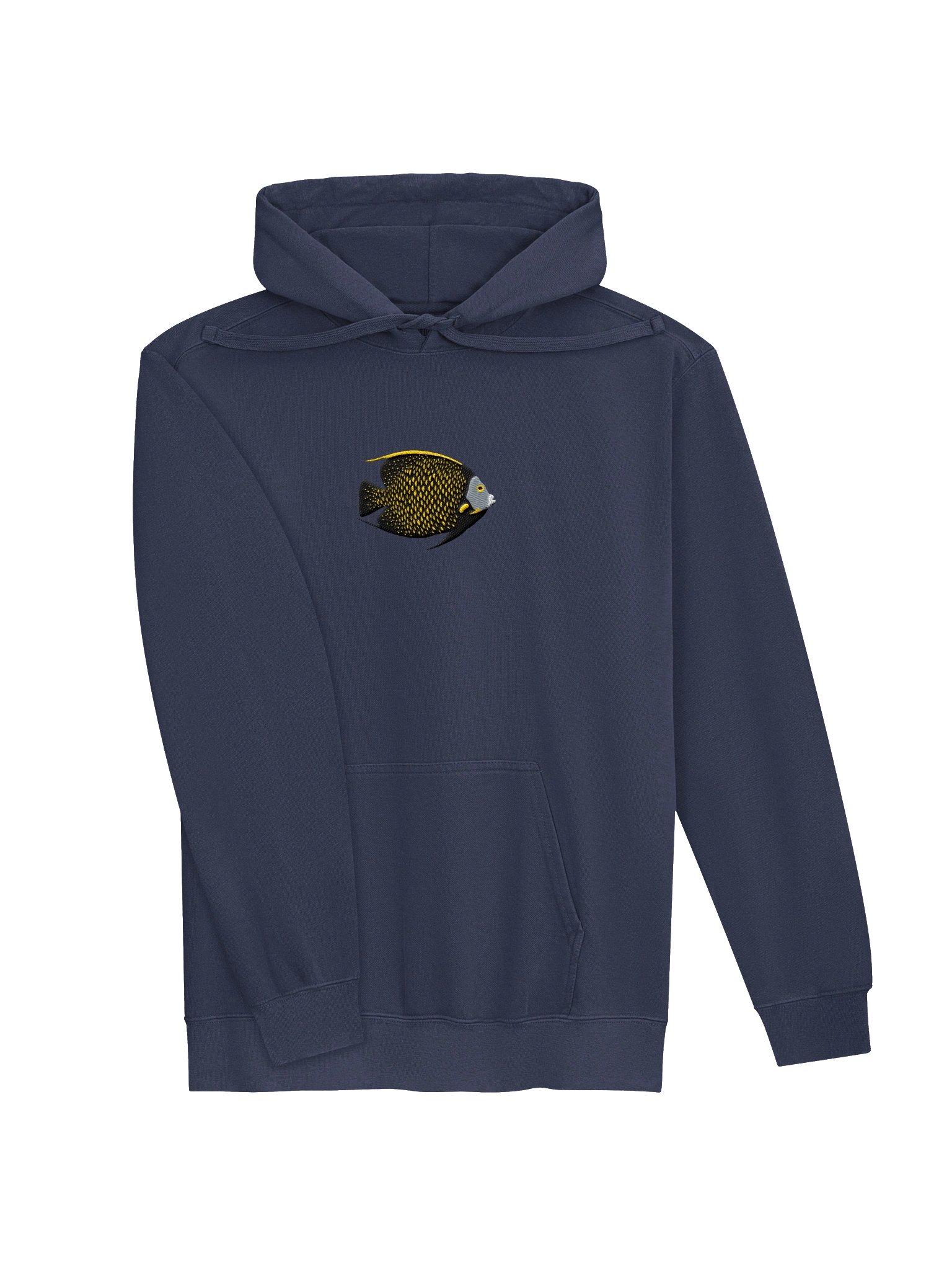 French Angelfish Embroidered Premium Hoodie | Saltwater Reef Aquarium Fish & Marine Life Apparel product image (6)