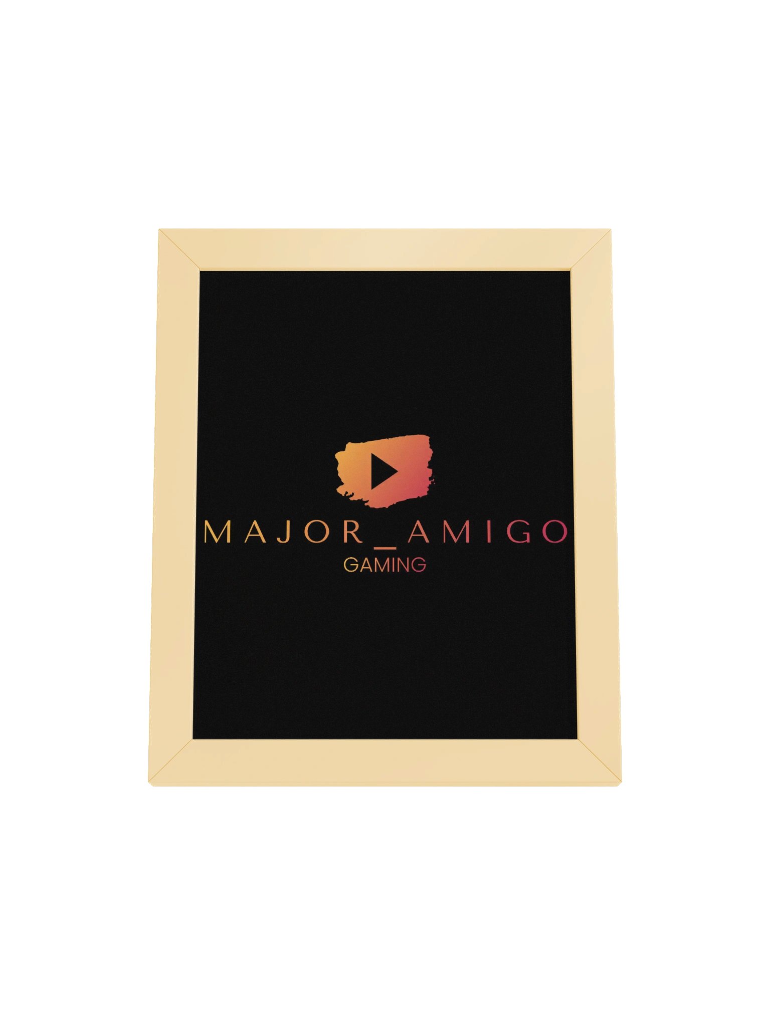 MajorAmigoGaming – Premium Gerahmtes Logo-Kunstdruckposter product image (1)
