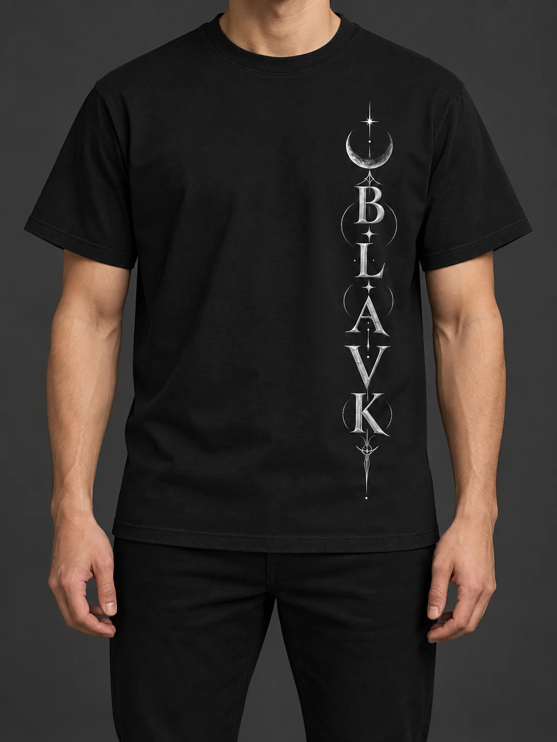 BLAVK NOCTURNE Angel Graphic T-Shirt — Black product image (3)