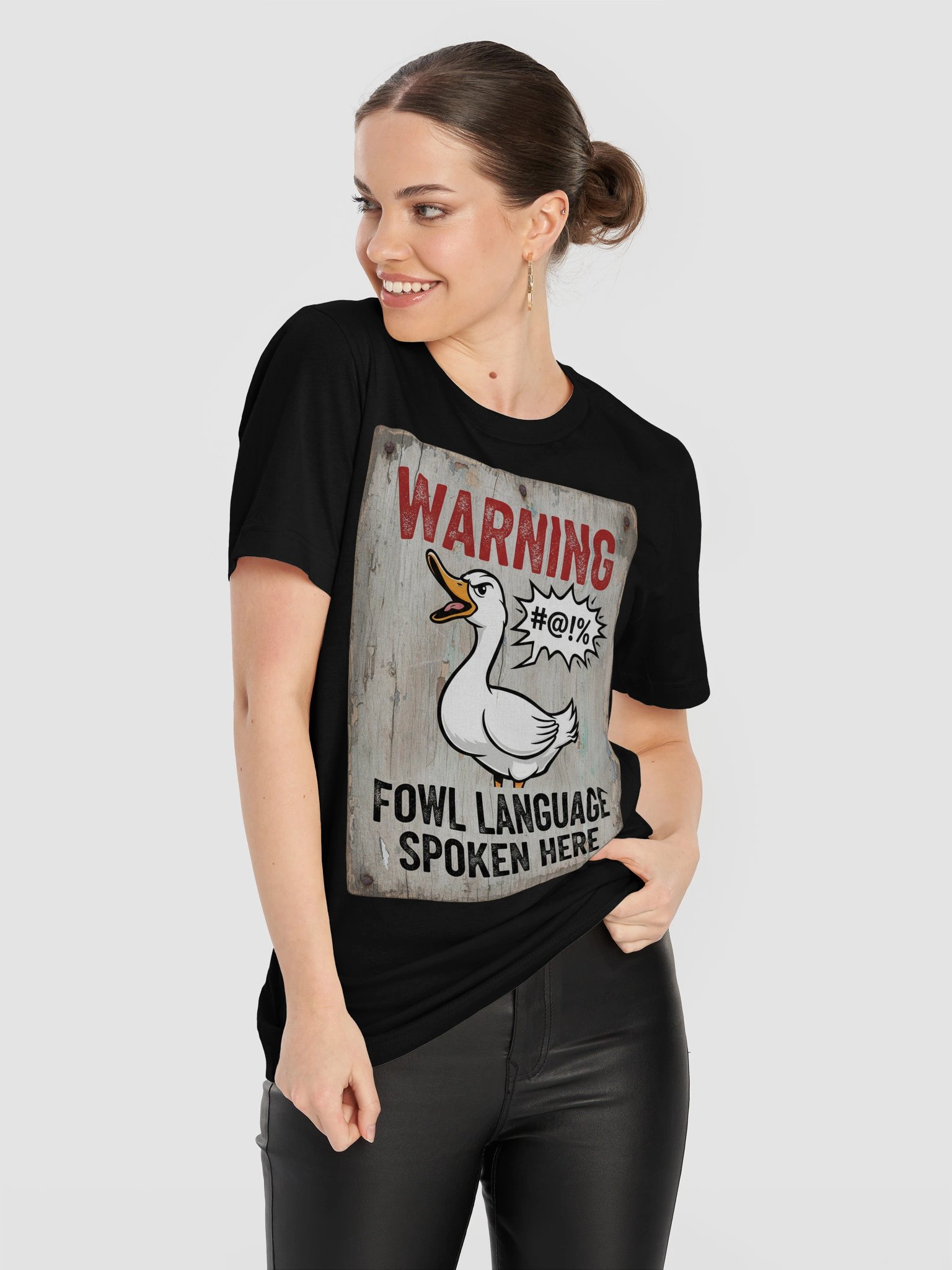 Warning: Fowl Language Spoken Here Tee product image (11)