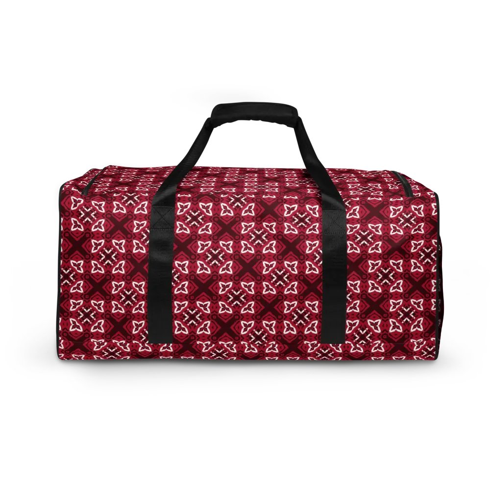 Crimson Geometric Symmetry Duffle Bag product image (5)