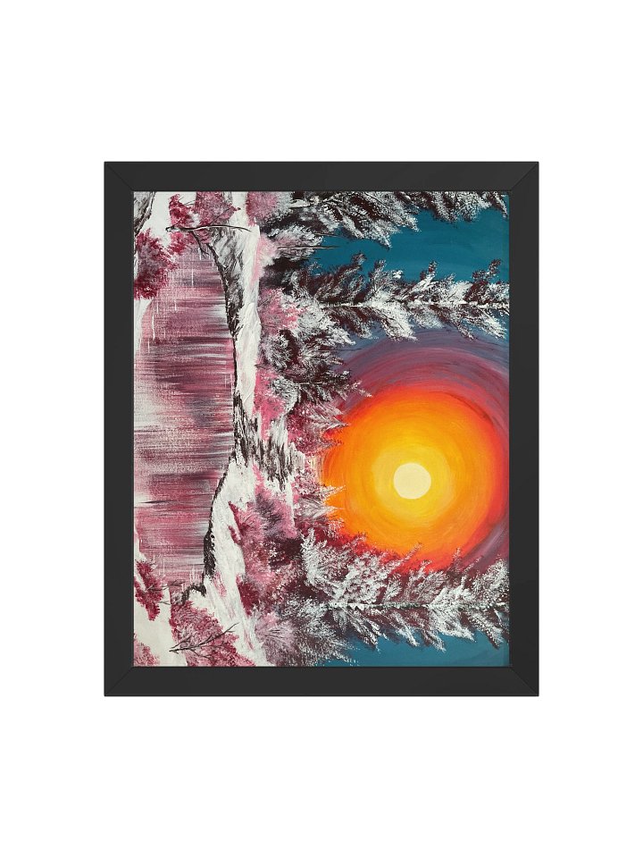 Pink Snowfall Framed Print product image (1)