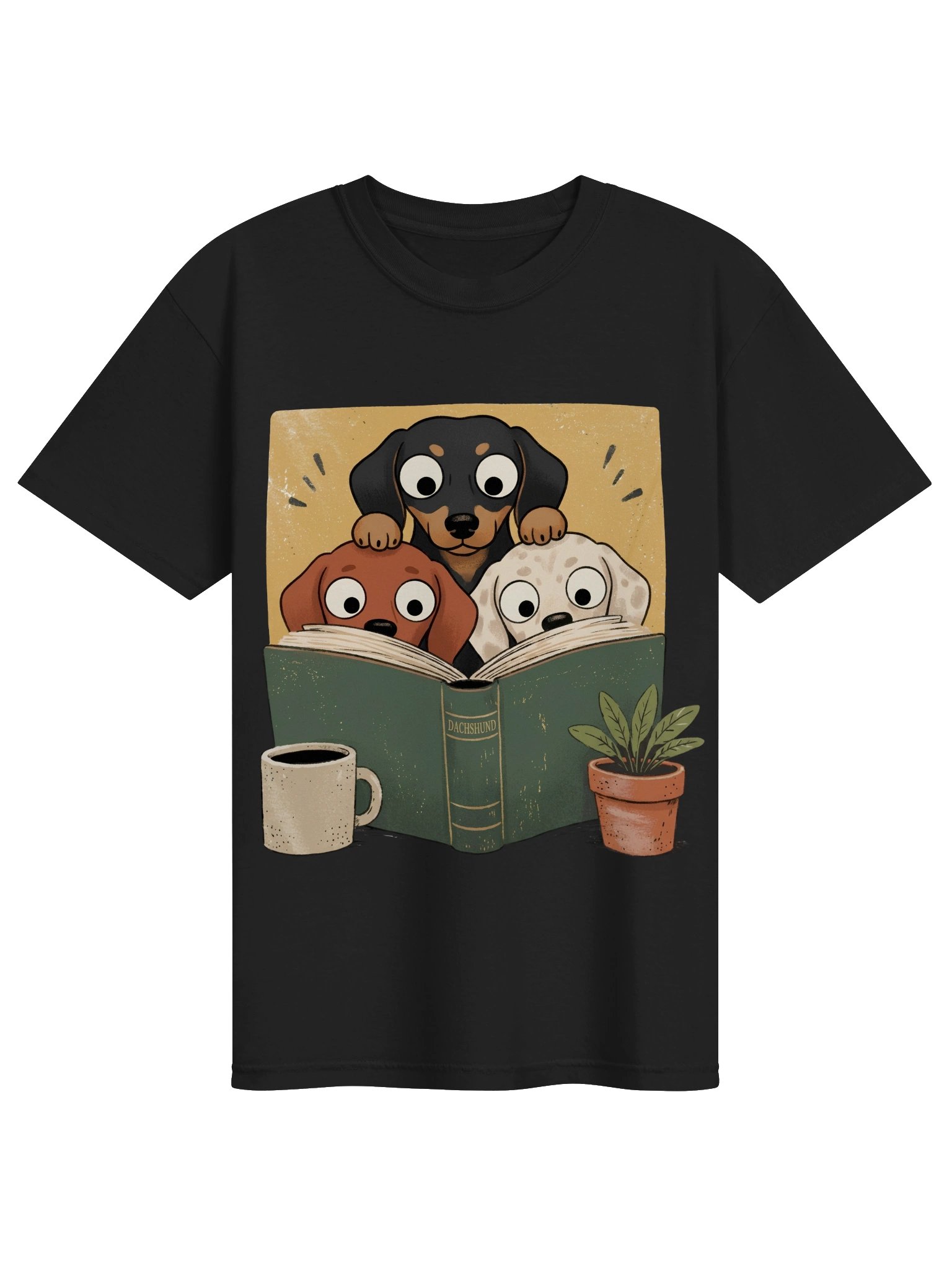 Cozy Reading Dachshunds Tee product image (1)