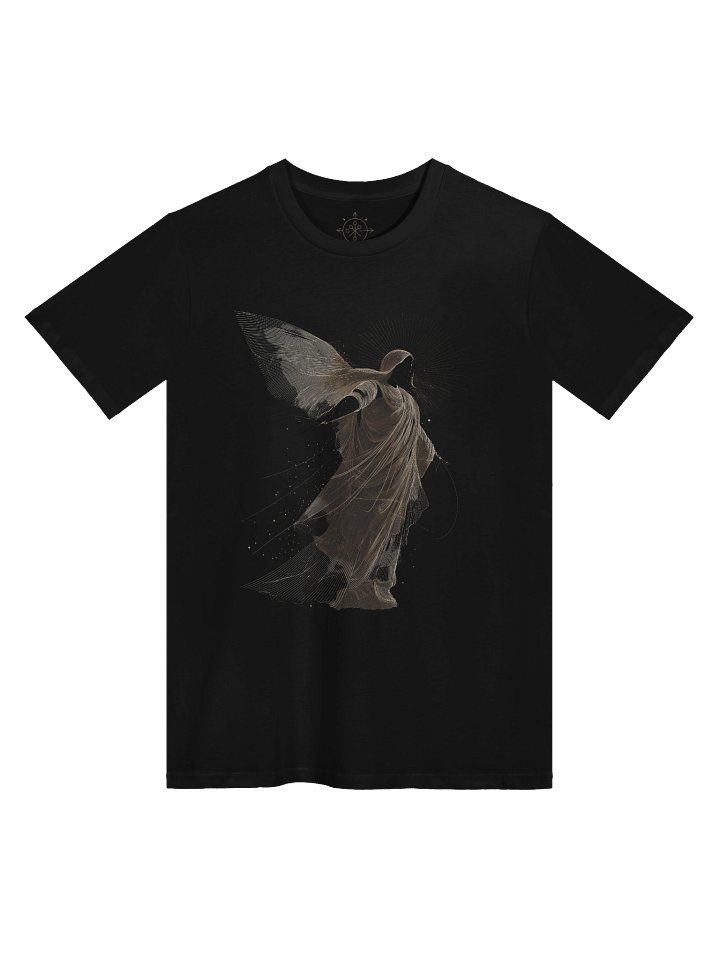 Celestial Grace – Golden Angel Line Art Tee product image (2)
