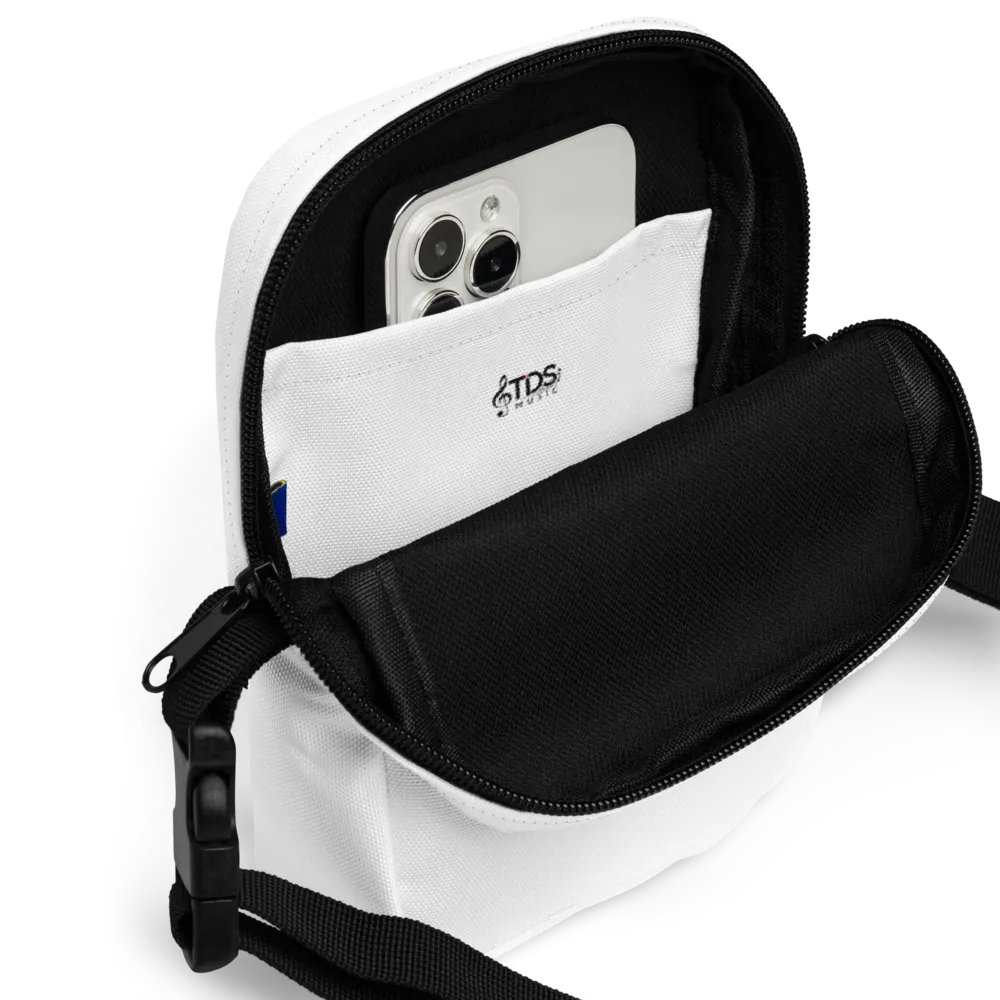 TDS Music White Crossbody Bag with All-Over Musical Print product image (12)